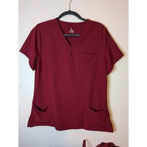 Maroon CozyFit scrub set